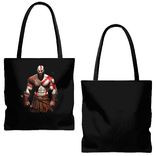 iconic Kratos, the God of War Tote Bags (AOP)