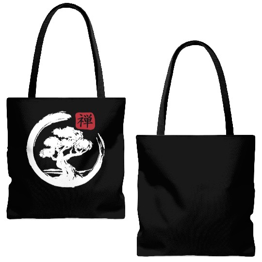 Aesthetic Japanese Bonsai Japan Art Japanese Tote Bags (AOP)