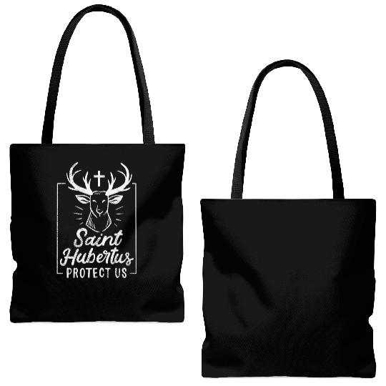 Saint Hubertus Deer Hunter Elk Moose Buck Hunting Tote Bags (AOP)