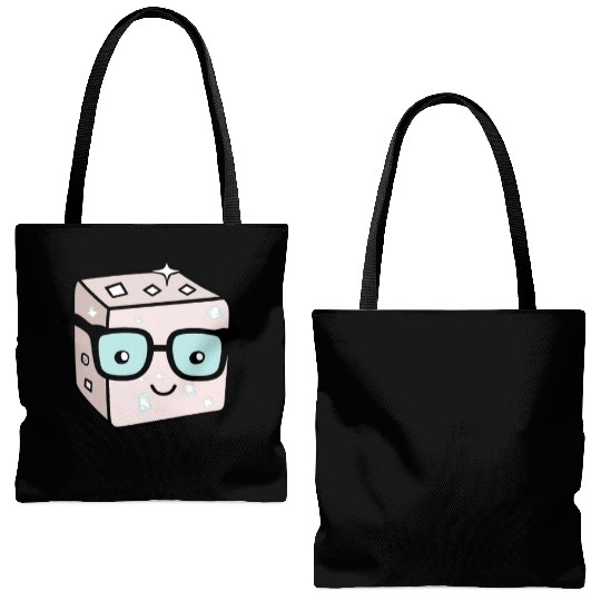 Sweet Sugar Sugar Cubes Nerd Refined Tote Bags (AOP)
