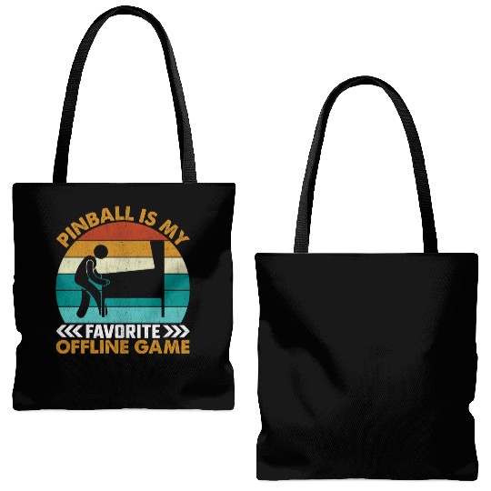 Pinball Is My Favorite Offline Game I Pinball Tote Bags (AOP)