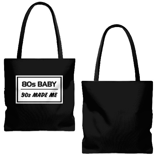 8os baby 90s MADE ME Tote Bags (AOP)