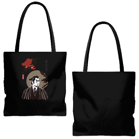Japan Retro Yakuza Character Tote Bags (AOP)