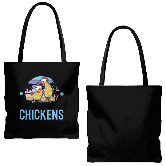 Chickens Chicken Farm Farmer Tote Bags (AOP)