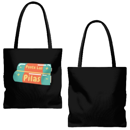 Ponte Las Pilas Funny Spanish mexican saying Tote Bags (AOP)