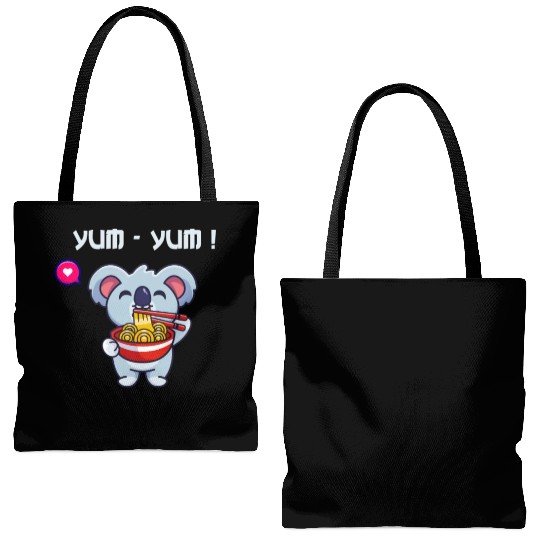 Yum Yum Ramen Noodle China Noodle Koala Japan Fans Tote Bags (AOP)