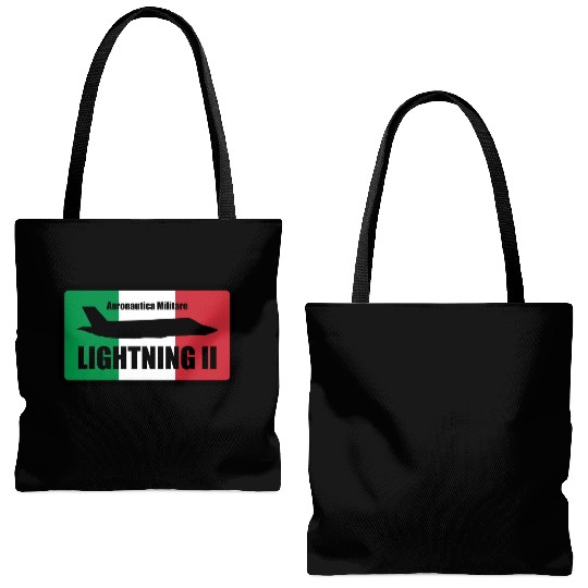 Italian F35 Lightning Small logo trending Tote Bags (AOP)