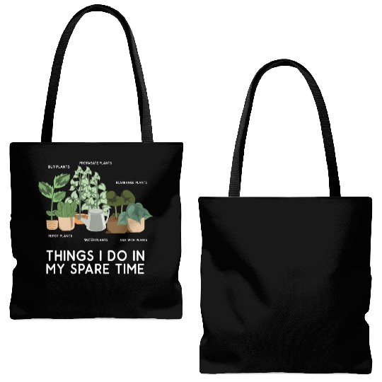 Plants Leisure Potted Plant Tote Bags (AOP)