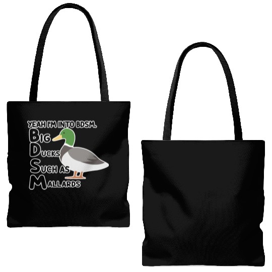yeah i'm into bdsm big ducks such as mallards Tote Bags (AOP)