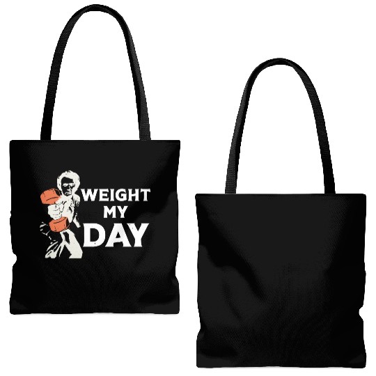 Weight My Day Workout Weightlifting Gym Tote Bags (AOP)