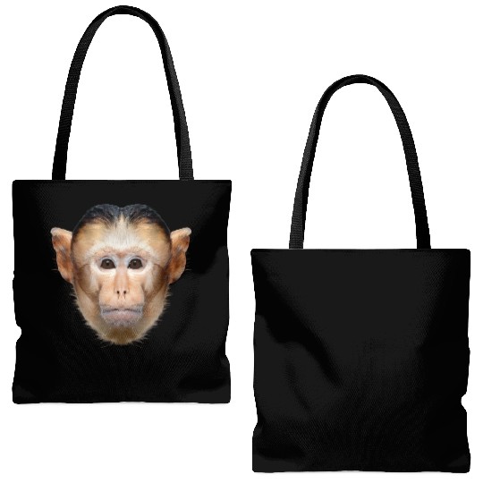 Capuchin Monkey Face Tote Bags (AOP)