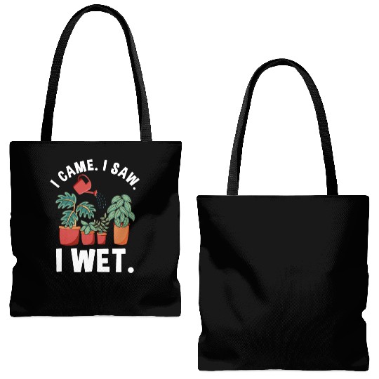 Funny Garden Plant Wet Plants Tote Bags (AOP)