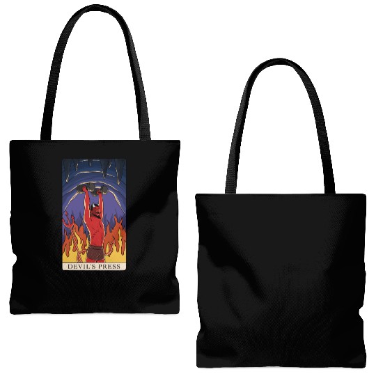 Tarot Devils Press Fitness Gym Bodybuilding Tote Bags (AOP)