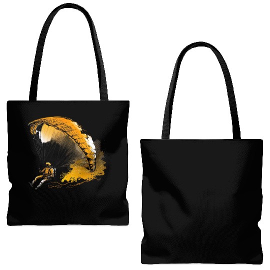 cool paraglider in action Tote Bags (AOP)