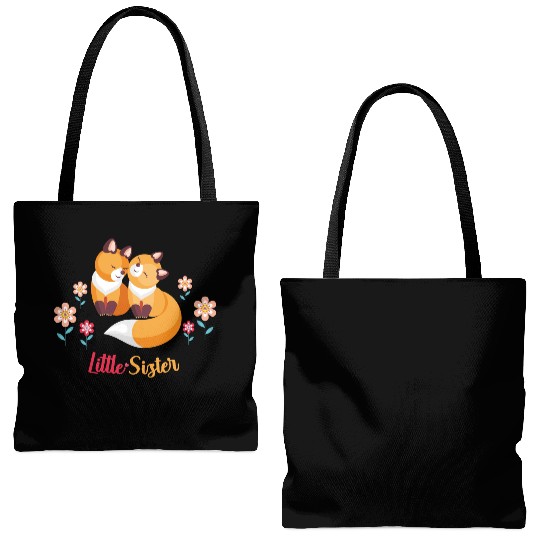 Cute Fox Siblings Gift for Little Sister Tote Bags (AOP)