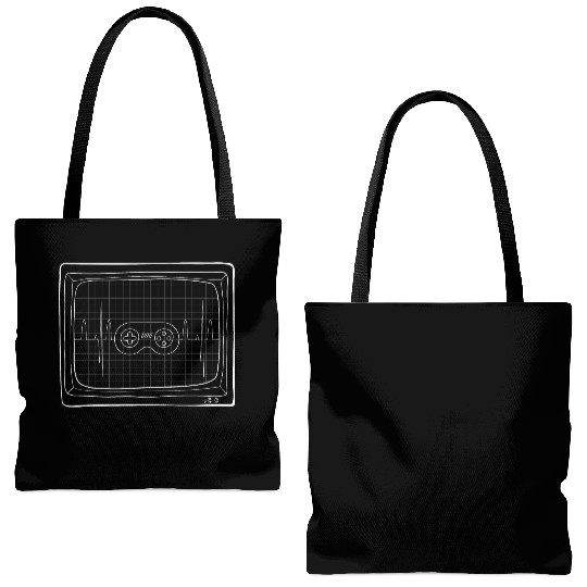 Heart Beat Game Tote Bags (AOP)