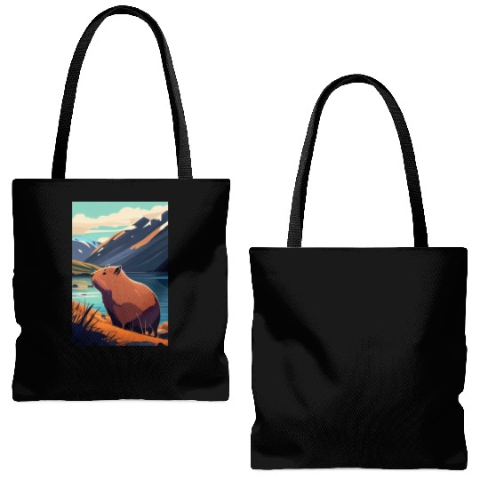 Capybara Nature Capibara Tote Bags (AOP)