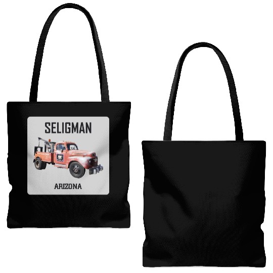 Old car city of Seligman in Arizonna, US Route 66 Tote Bags (AOP)