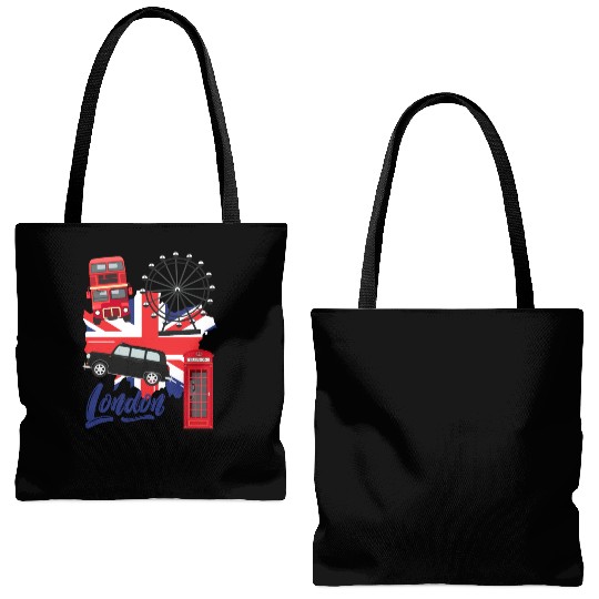 I Love London UK Travel more adventure Exploring Tote Bags (AOP)