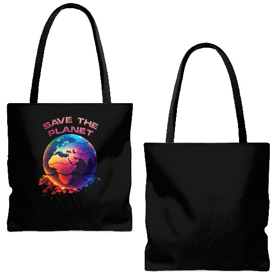 Save the Planet Nature Environment Earth Tote Bags (AOP)