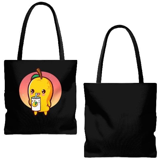 Refreshing mango enjoying mango juice Tote Bags (AOP)
