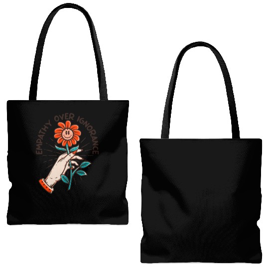 Empathy Over Ignorance Flower Tote Bags (AOP)