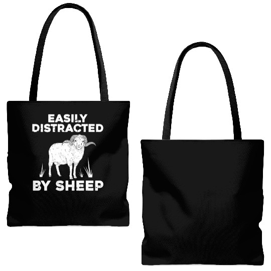 Cute Sheep For Men Women Lamb Farm Animal Farmer Tote Bags (AOP)