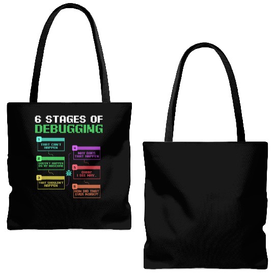 Computer Science Programmer Hacker IT Geek Tote Bags (AOP)