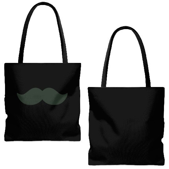 dark green mustache black man november bike Tote Bags (AOP)