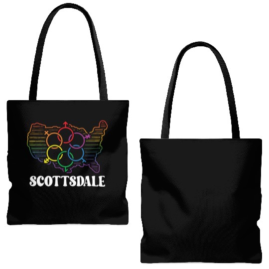 Scottsdale Pride Month Pride Flag LGBT Community L Tote Bags (AOP)