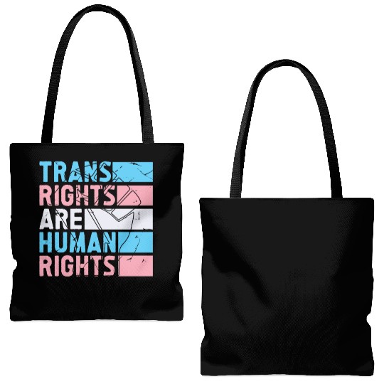 Trans Rights Are Human Rights Support LGBT Pride Tote Bags (AOP)