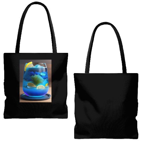 Electric Blue Lemonade Tote Bags (AOP)