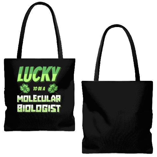 Biology Biologist Lucky Molecular Biologist Tote Bags (AOP)