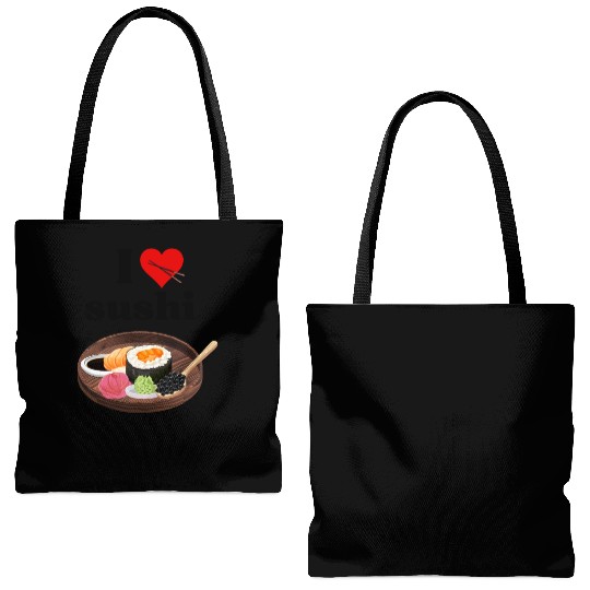 I Love Sushi Gifts For Sushi Lovers Tote Bags (AOP)