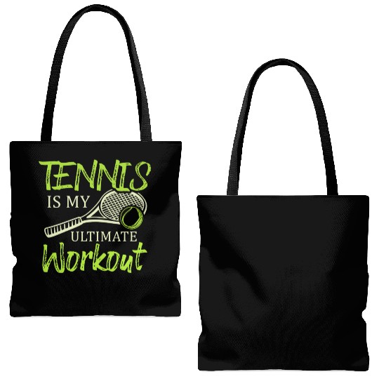 Tennis Is My Ultimate Workout Racket Sports Tennis Tote Bags (AOP)