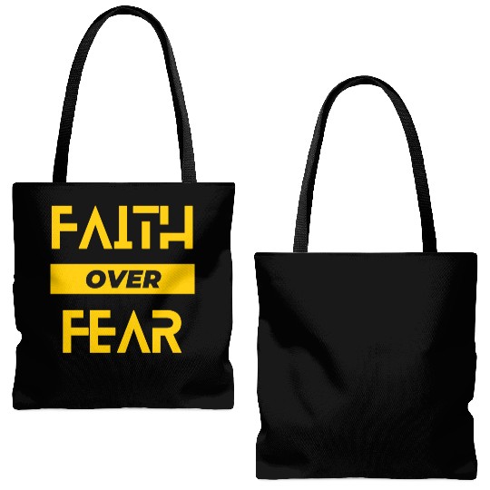 faith over fear Tote Bags (AOP)