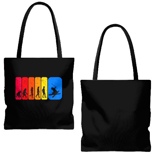 Funny Ski Freestyle Evolution Tote Bags (AOP)