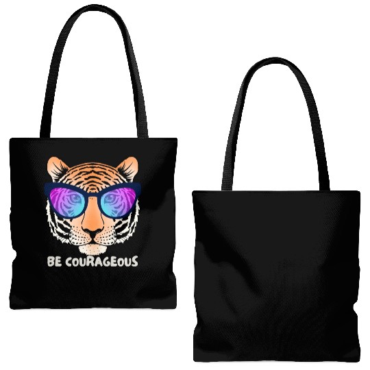 Be Courageous like a Lion Tote Bags (AOP)