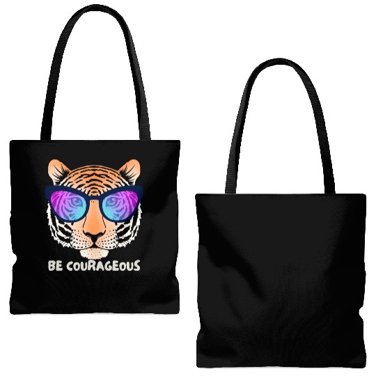 Be Courageous like a Lion Tote Bags (AOP)