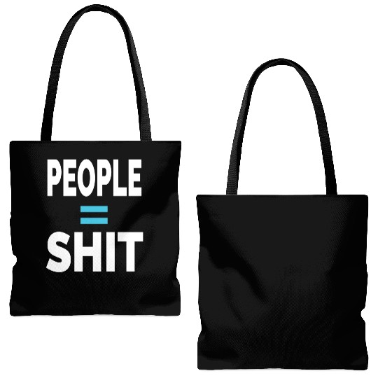 PEOPLE = SHIT Tote Bags (AOP)