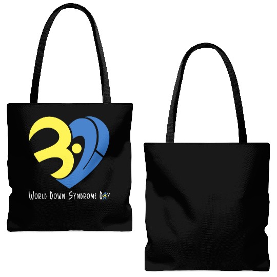 Love World Down Syndrome Awareness Day Love 3 Tote Bags (AOP)