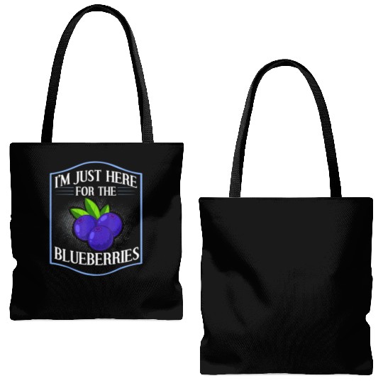 Blueberry Plant Blueberries Farmer Bush Tree Tote Bags (AOP)