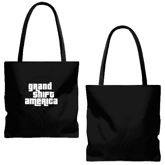 Unique Gta Parody Grand Shift America Tote Bags (AOP)
