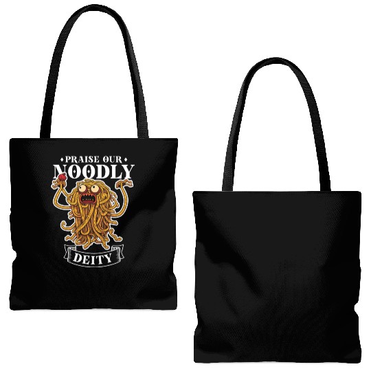 Atheist Atheism Flying Spaghetti Pastafarianism Tote Bags (AOP)