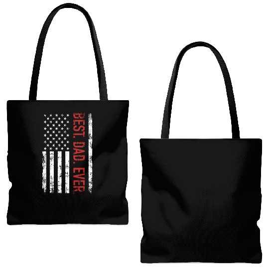Best dad ever US american flag gift for father's d Tote Bags (AOP)