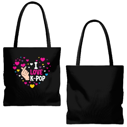 K-Pop K-drama Korean Music KPop Kdrama Gift Tote Bags (AOP)