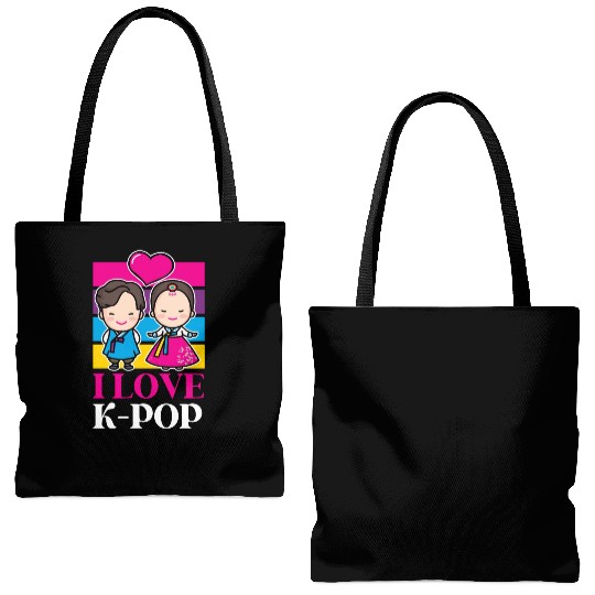 K-Pop K-drama Korean Music KPop Kdrama Gift Tote Bags (AOP)