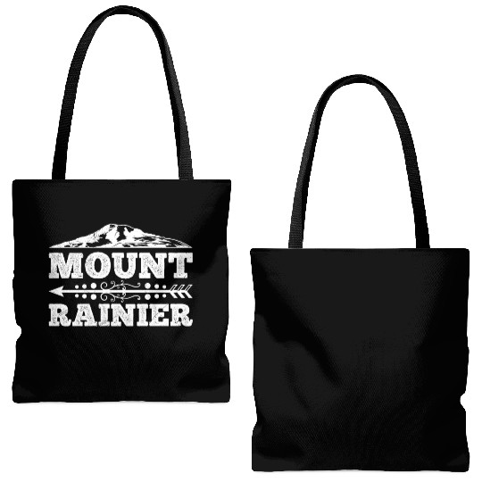 Mount Rainier climber Hiker Mountains Tote Bags (AOP)