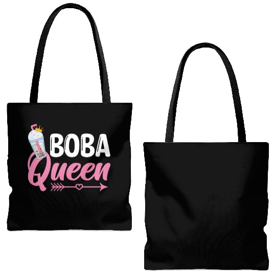 Boba Queen Bubble Tea Lover Boba Tea Drinker Tote Bags (AOP)