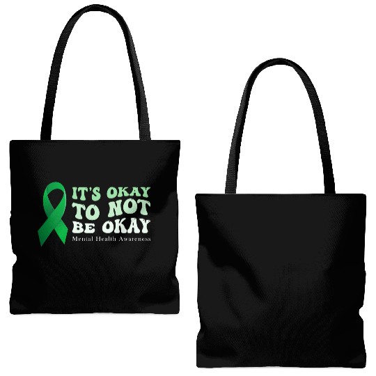 its okay to not be okay Mental Health Awareness Tote Bags (AOP)
